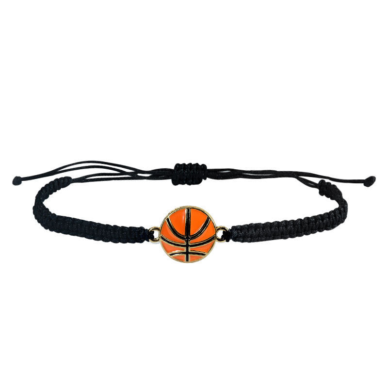 Sporty Geometric Alloy Woven Bracelet Unisex Adjustable Sports Bangle