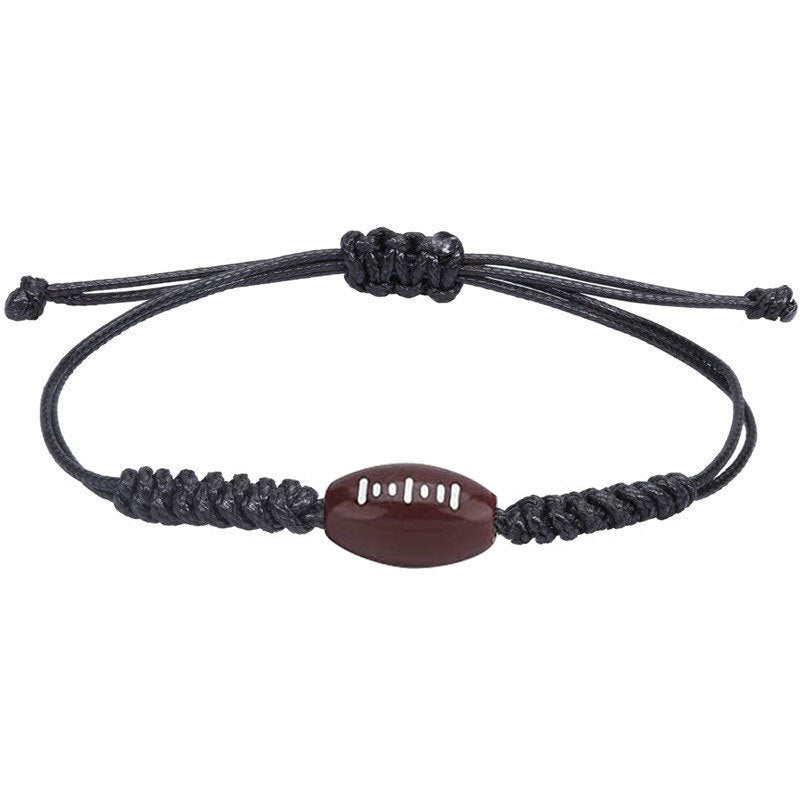 Unisex Geometric Alloy Sports Ball Woven Bracelet