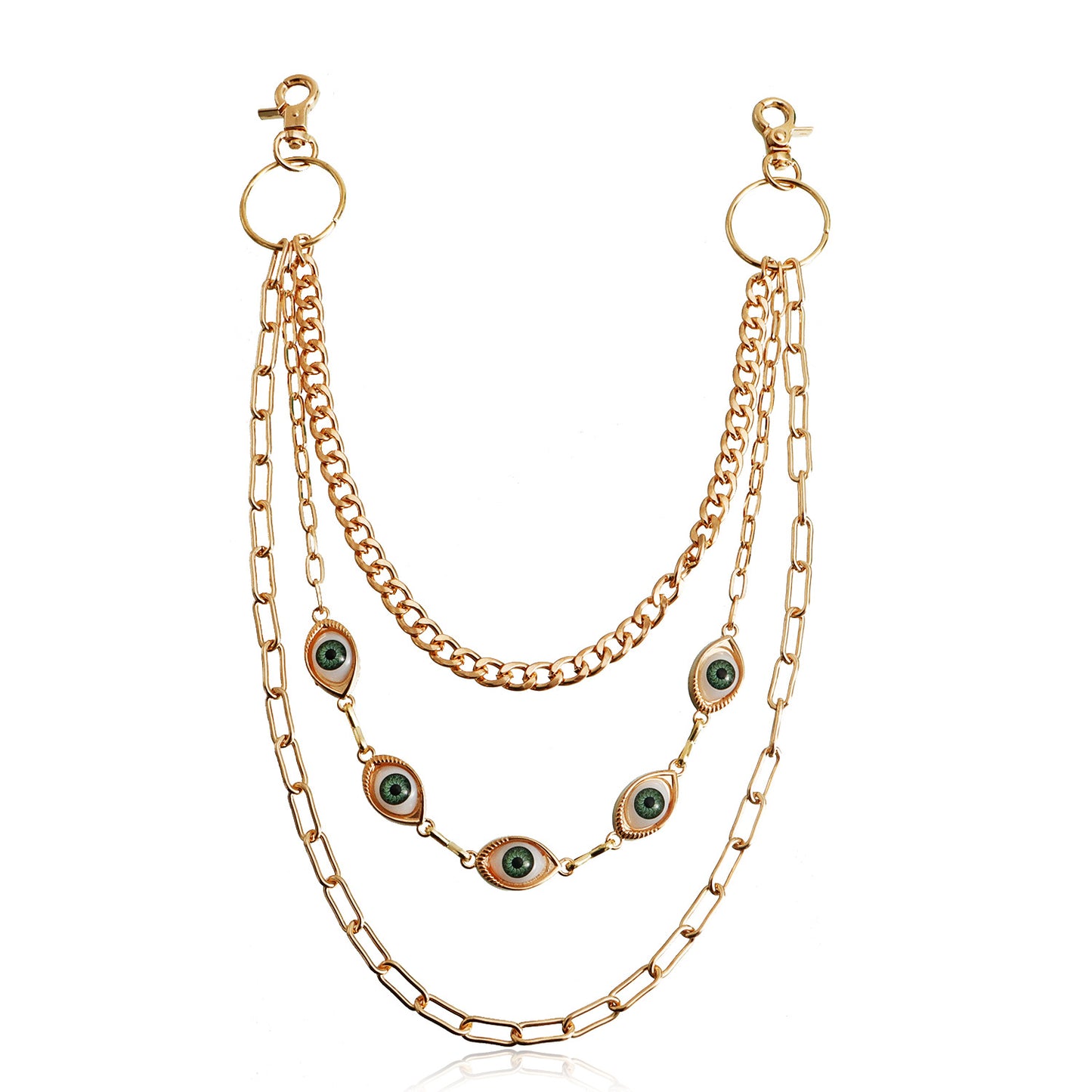 Punk Minimalist Skull Metal Waist Chain for Women