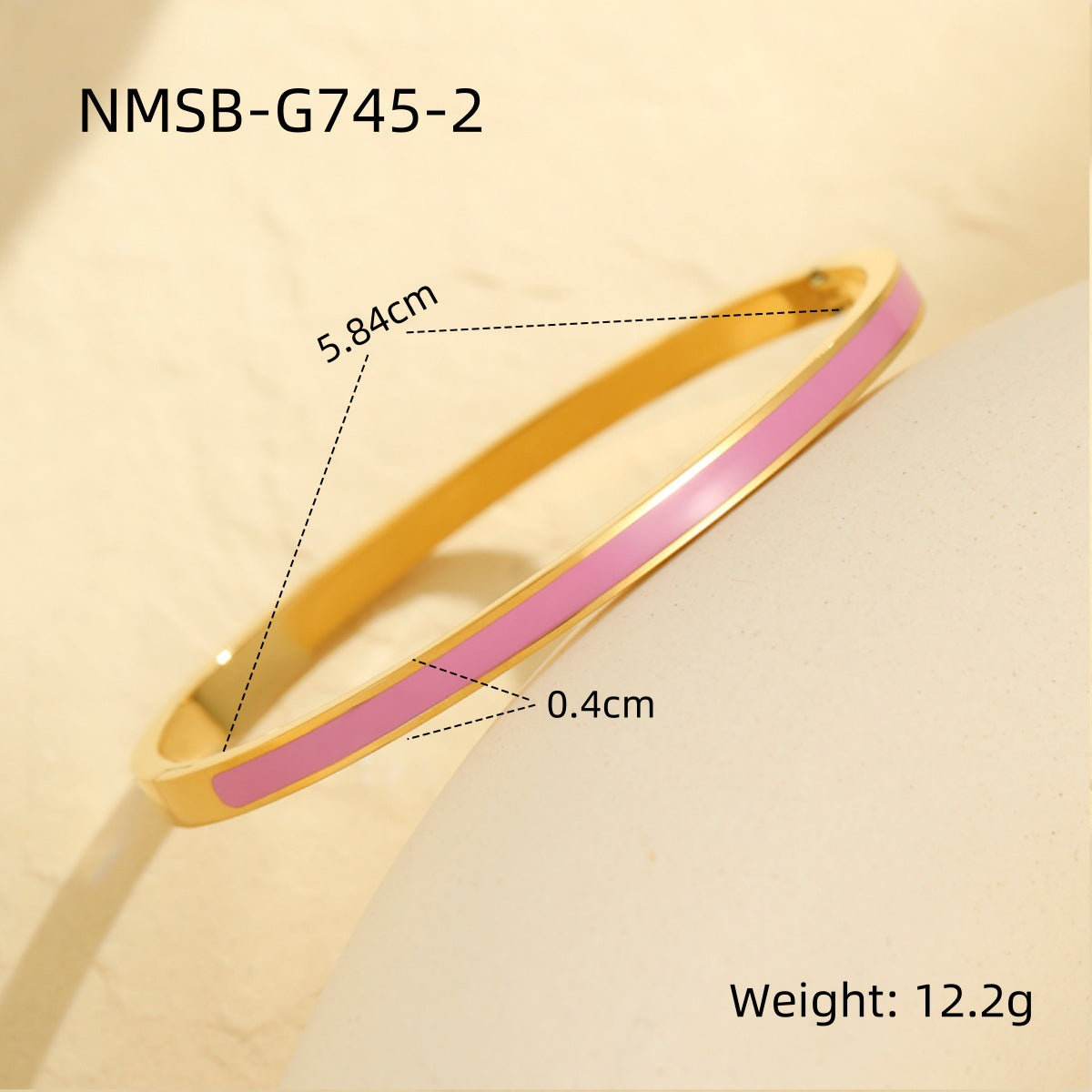 Pulsera Minimalista de Acero Inoxidable a la Moda con Acabado Chapado y Diseño Geométrico para Mujer