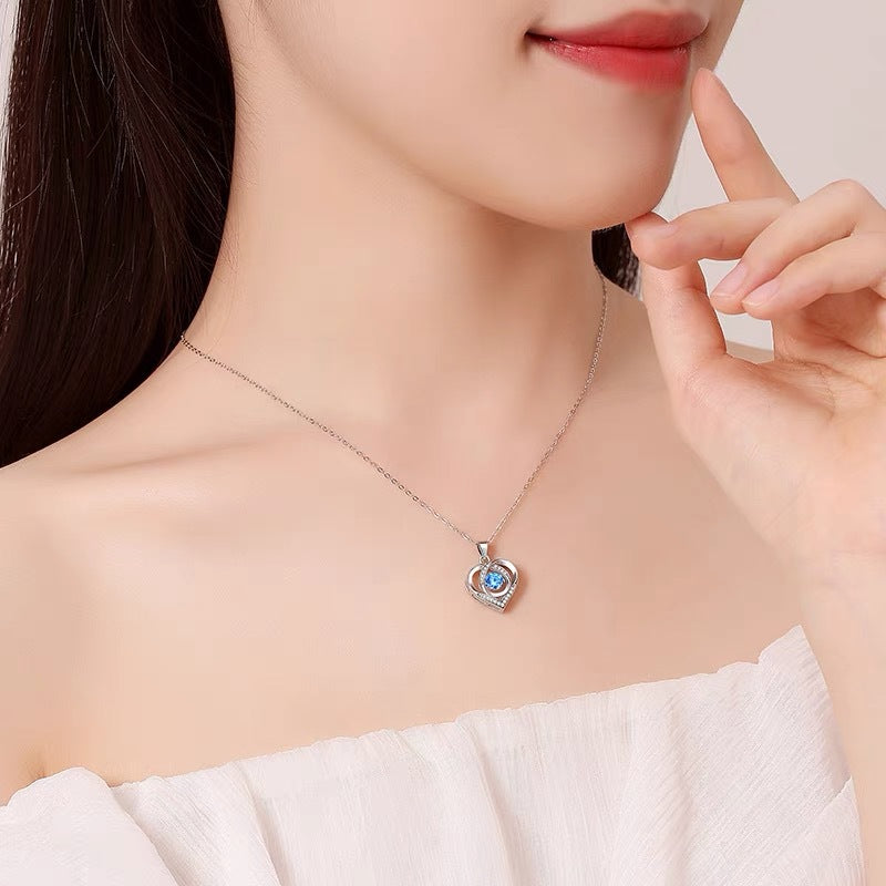 Chic Minimalist Heart-Shaped Copper Necklace with Rhodium Plating for Women, Delicate O-Chain Locket Style