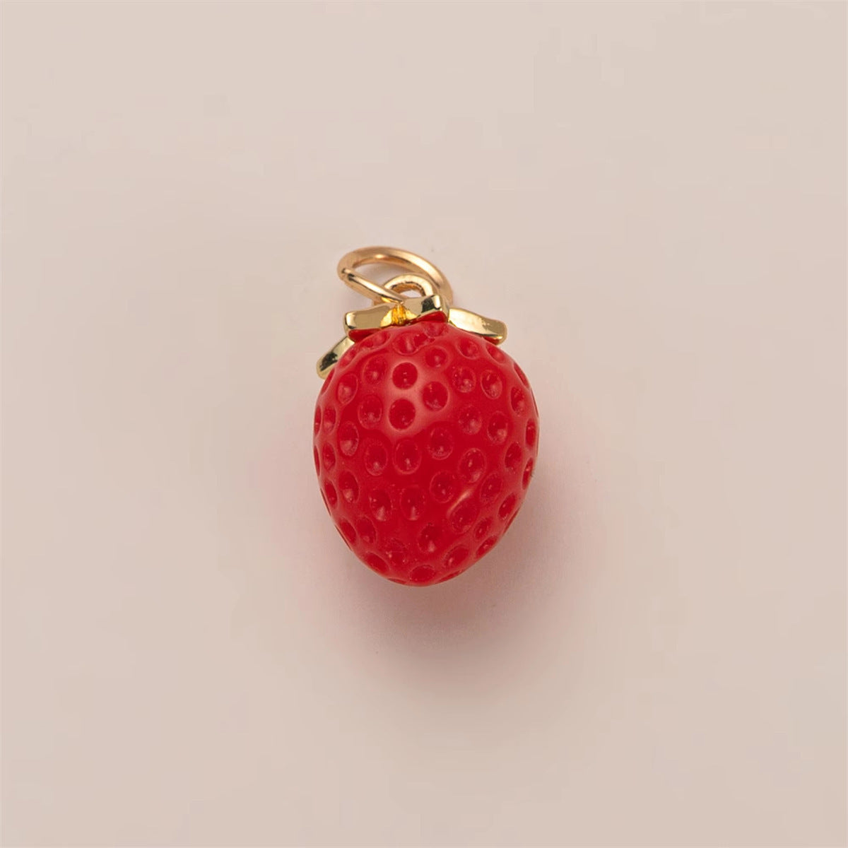 Sweet Brass Fruit Pendant Necklace with Cherry, Pineapple, Orange, Strawberry and Pear Charms