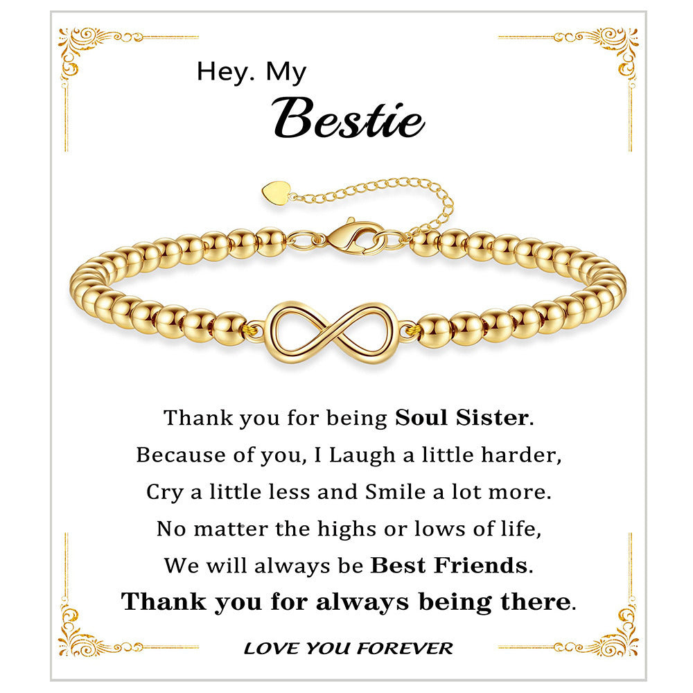 Fashionable Heart Shaped Plated Stainless Steel Bracelet for Women