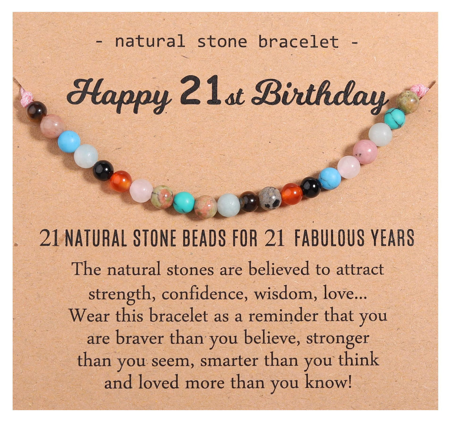 Sweet Geometric Natural Crystal Beaded Bracelet for Women