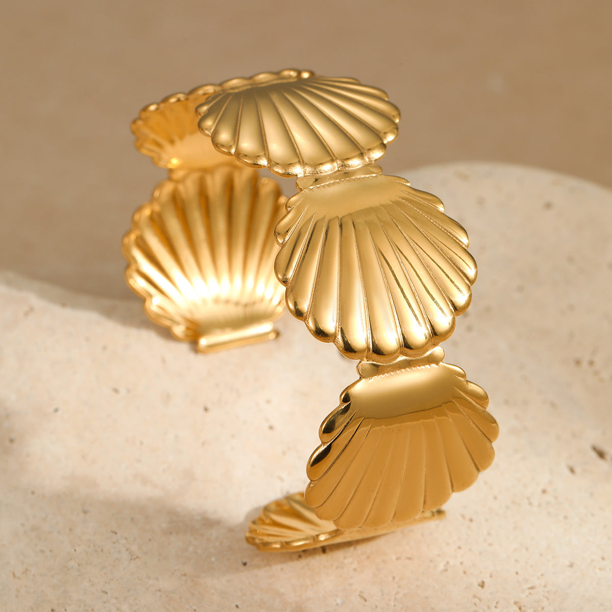 Pulsera de Acero Inoxidable Geométrica Minimalista para Mujer con Baño de Oro de 18K, Diseño de Cuadros, Estilo de Oficina a la Moda