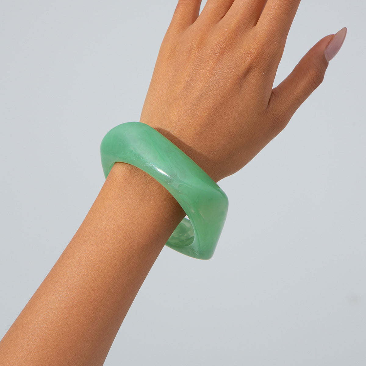 Vintage Geometric Marble Texture Acrylic Bracelet
