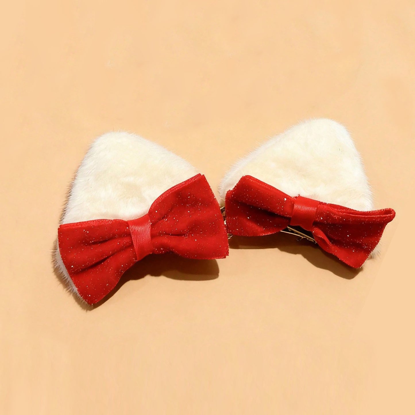 Fermaglio per capelli in velluto stile cartone animato per bambine con orecchie di gatto, fragola e coniglio, accessorio per capelli natalizio per bambini dai 3 ai 10 anni