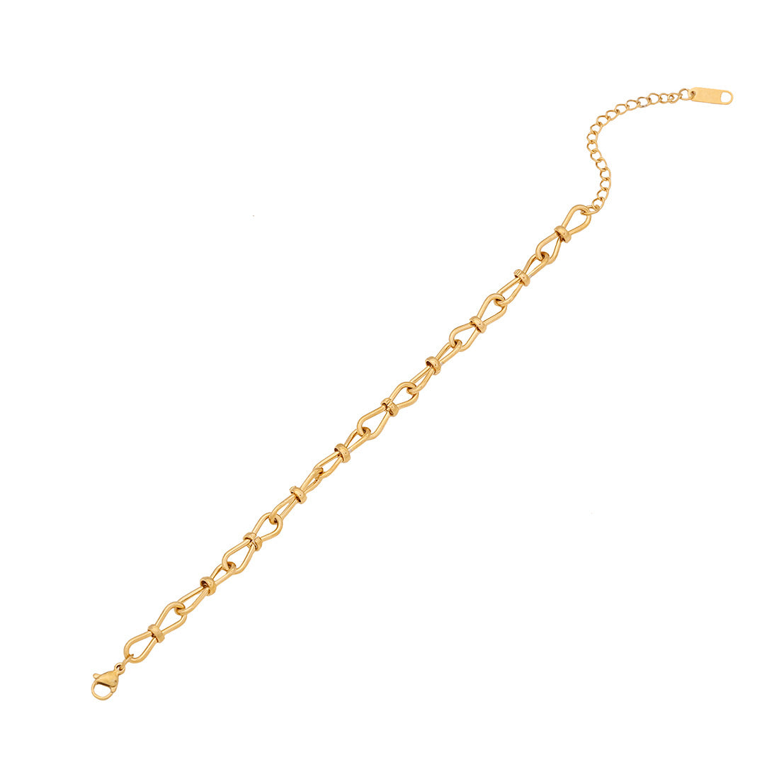 Playful Pig Nose Bracelet in Stainless Steel with Geometric Design and Plated Finish for Women