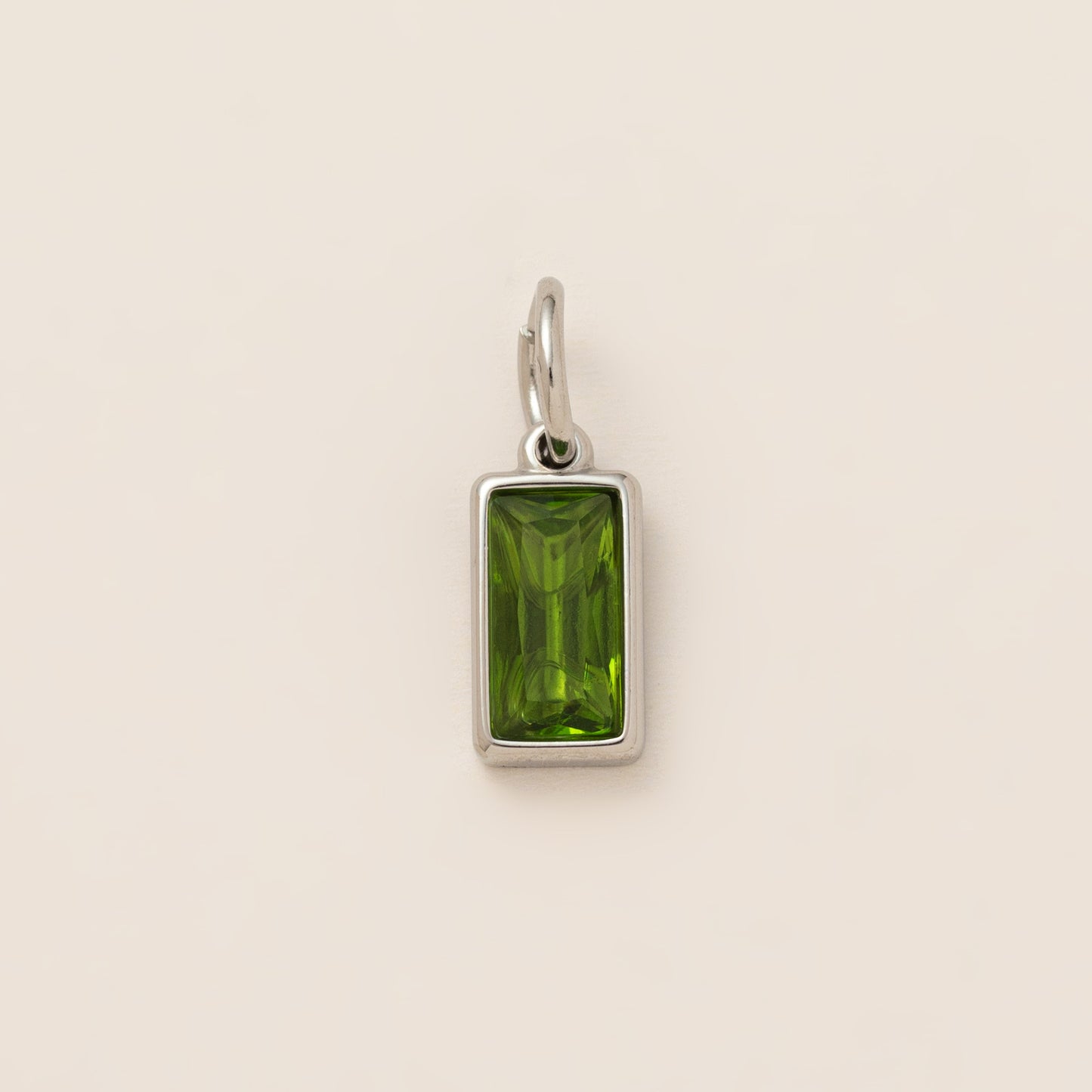 Minimalist 18K Gold Plated Round Square Geometric Gemstone Pendant Necklace for Unisex