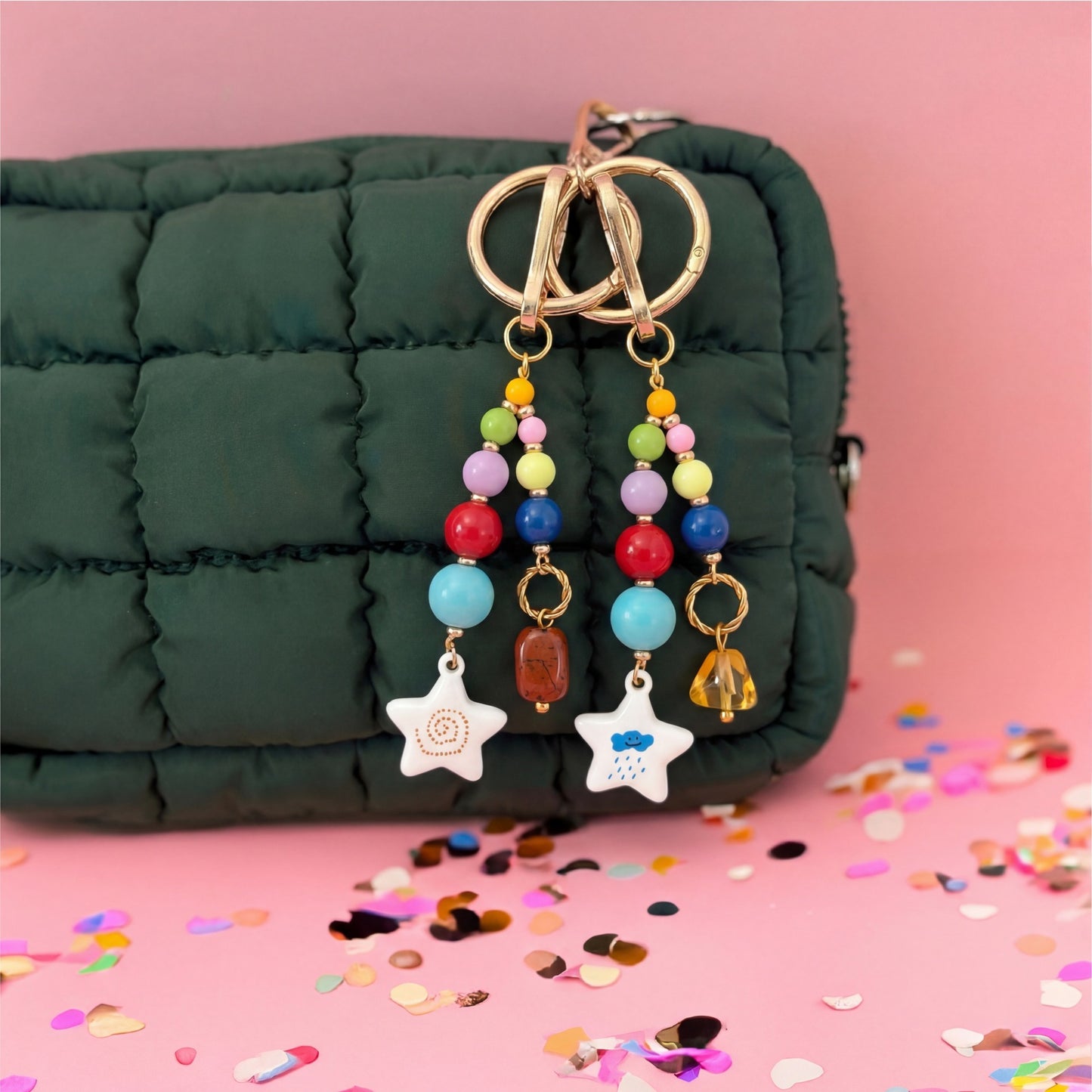 Minimalist Floral Plated Alloy Bag Charm