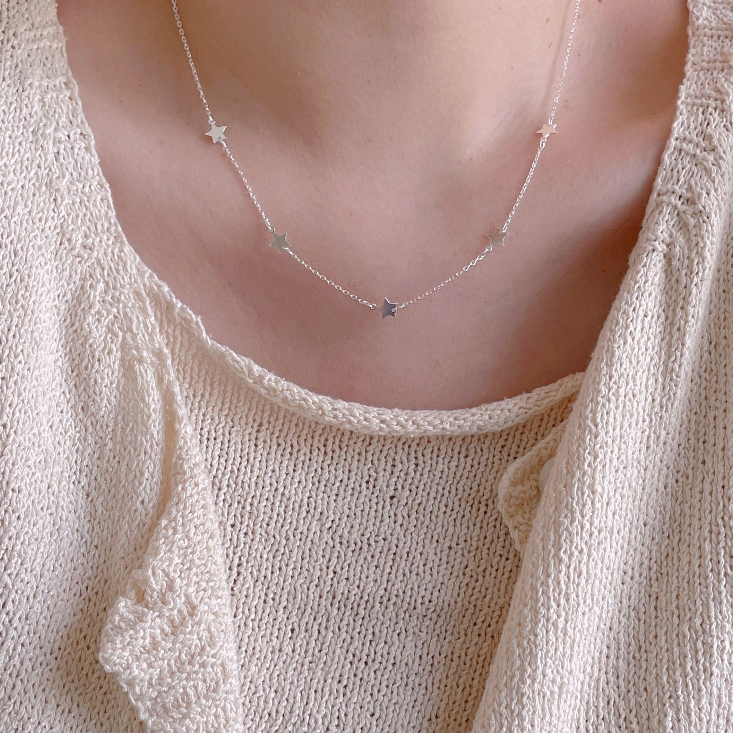 925 Sterling Silver Star Heart Pendant Plated Ball Chain Necklace for Women