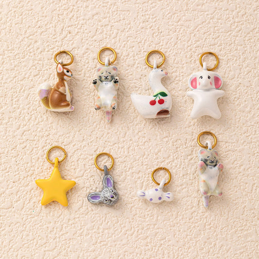 Luxury Casual Animal Star Stainless Steel Plated Pendant Necklace 18K Gold