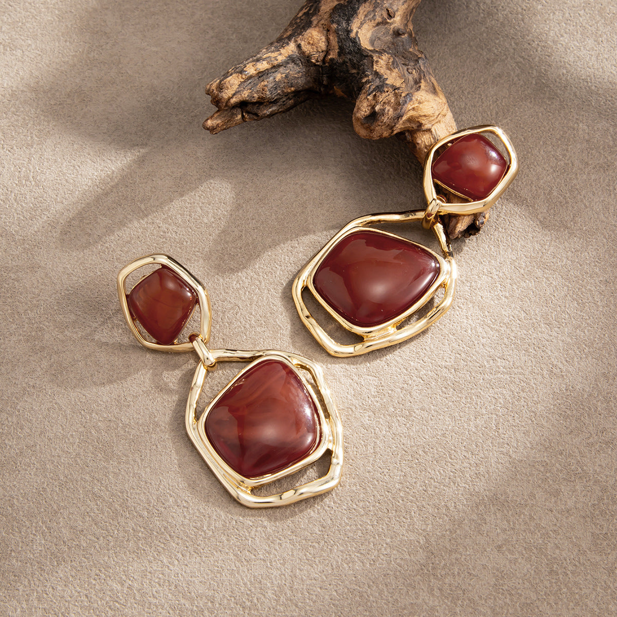 Fashion Geometric Abstract Zinc Alloy Plated Earrings for Women