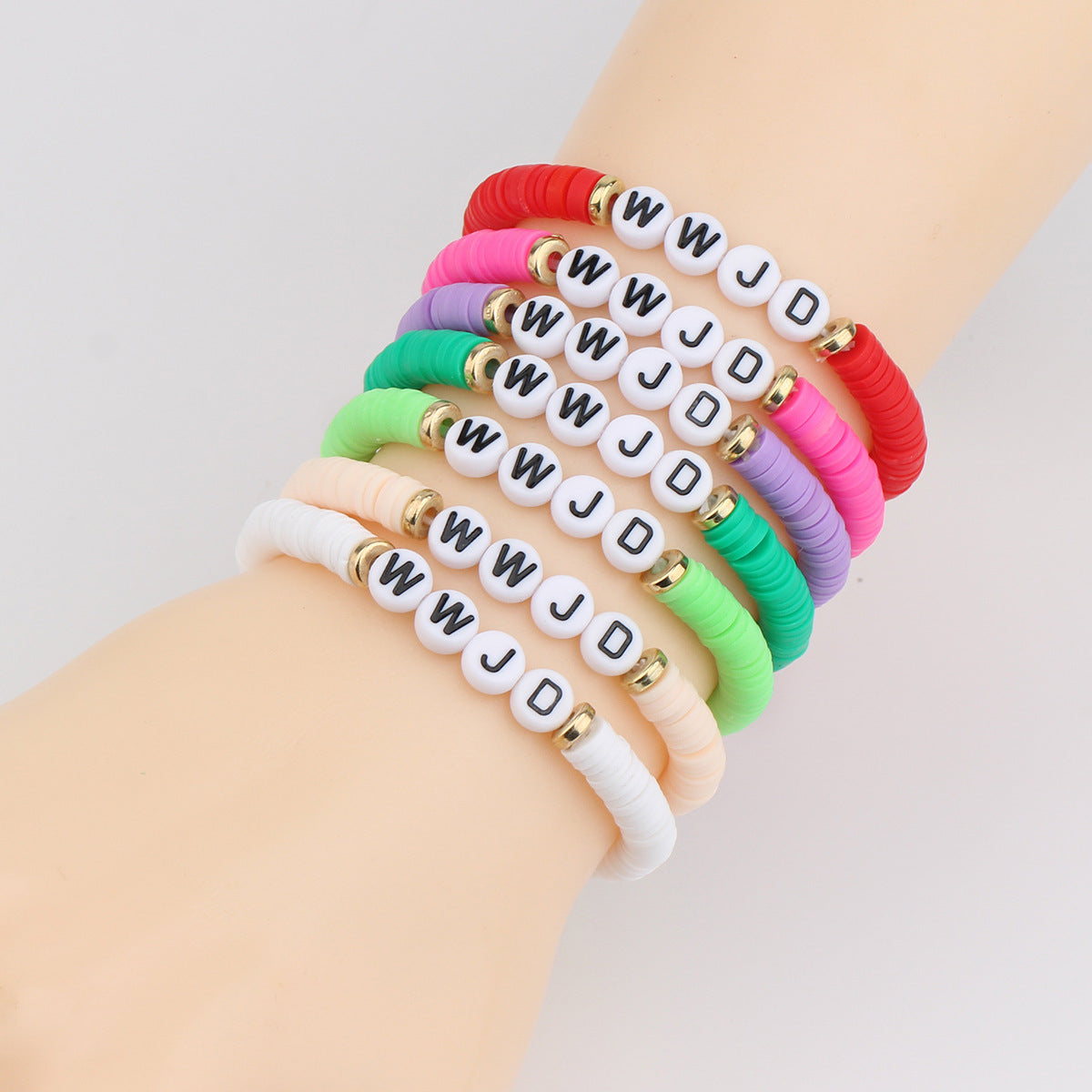 Bohemian Vintage Letter Resin Plated Bracelet Unisex