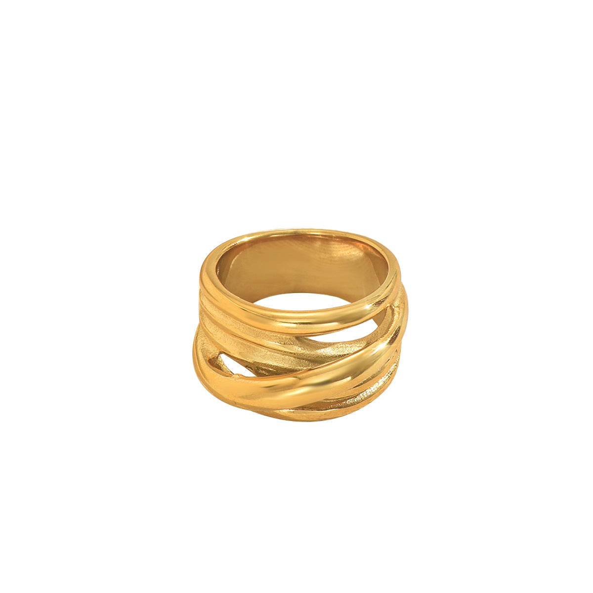 Anello a Fascia Geometrico Minimalista da Donna in Lega di Zinco con Finitura Placcata Gioielli alla Moda per Tutti i Giorni