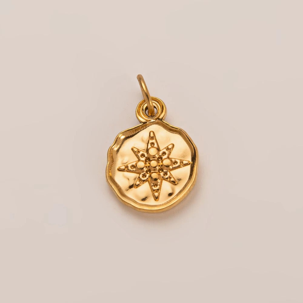 Vintage 18K Gold Plated Stainless Steel Star Moon Sun Cloud DIY Charm Bar