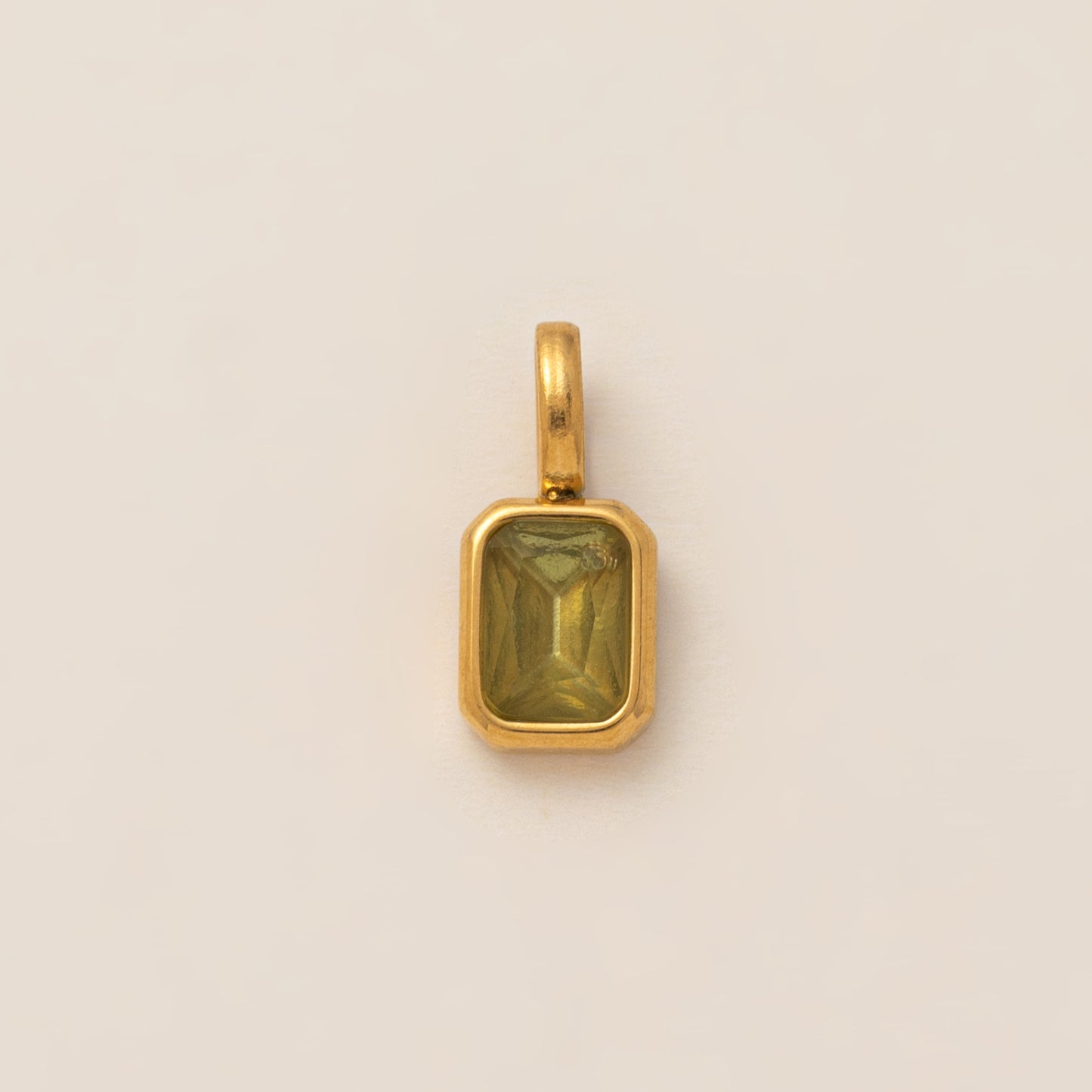 Minimalist Square Titanium Steel Pendant with Cubic Zirconia Inlay DIY Charm Bar Necklace for Women