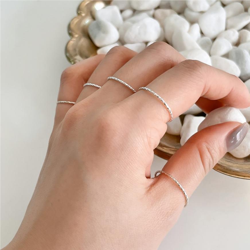 Minimalist Sweet 925 Sterling Silver Geometric Plated Ring