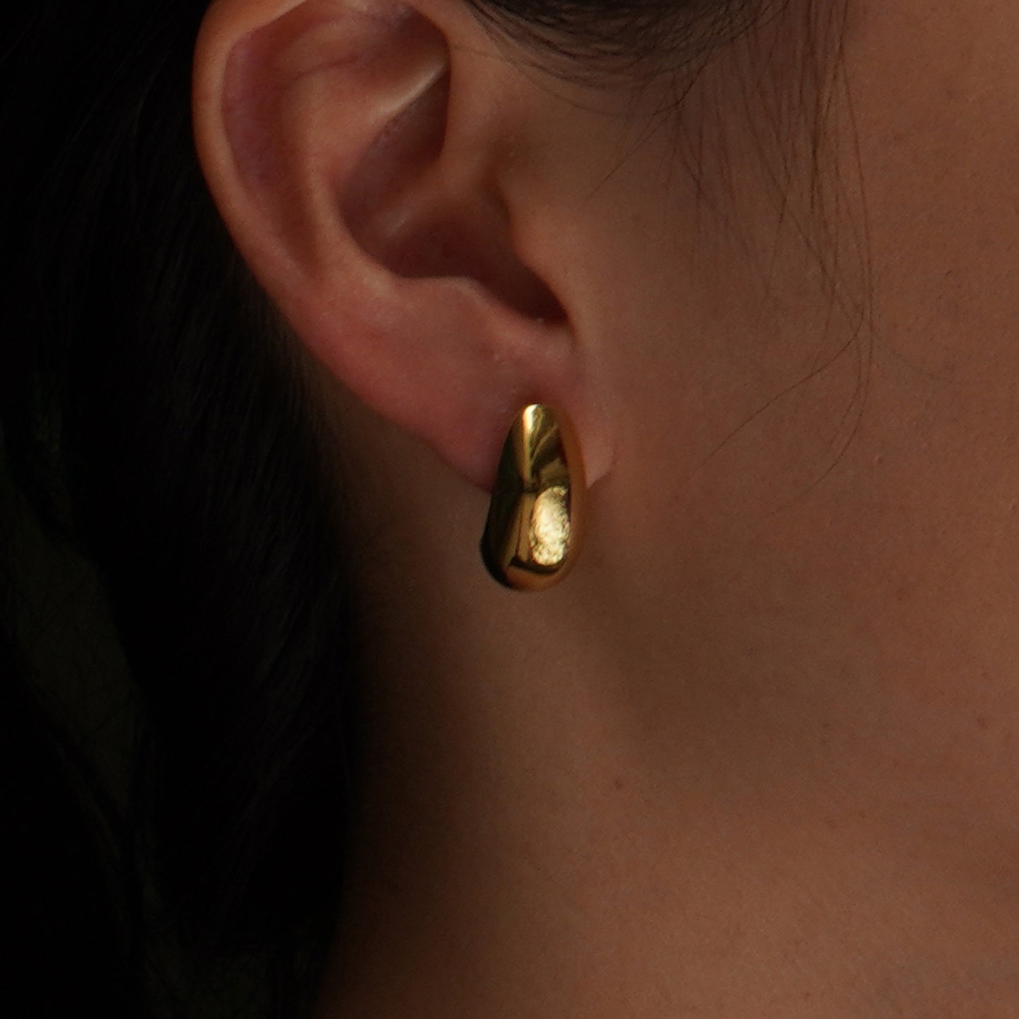 Elegant Geometric Titanium Steel Plated Stud Earrings for Women