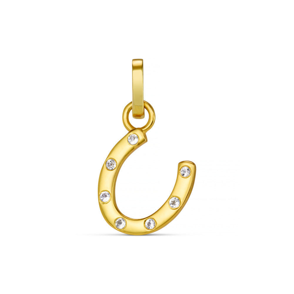 Minimalist 18K Gold Plated Stainless Steel Heart Charm Bar for Cable Chain Necklace
