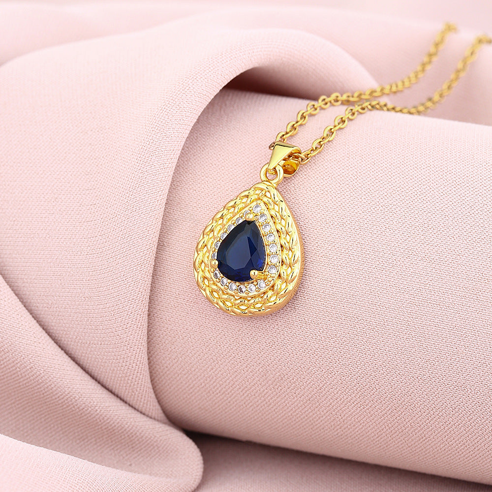 Collana con Pendente Geometrico Vintage da Donna in Rame con Finitura Placcata, Gioielli Eleganti Minimalisti