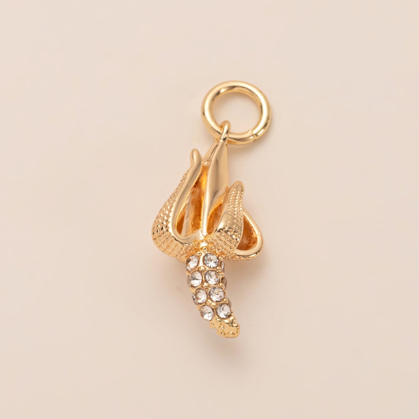 Gold Plated Brass Animal Charm Bar for DIY Shoes and Cup Accessories
