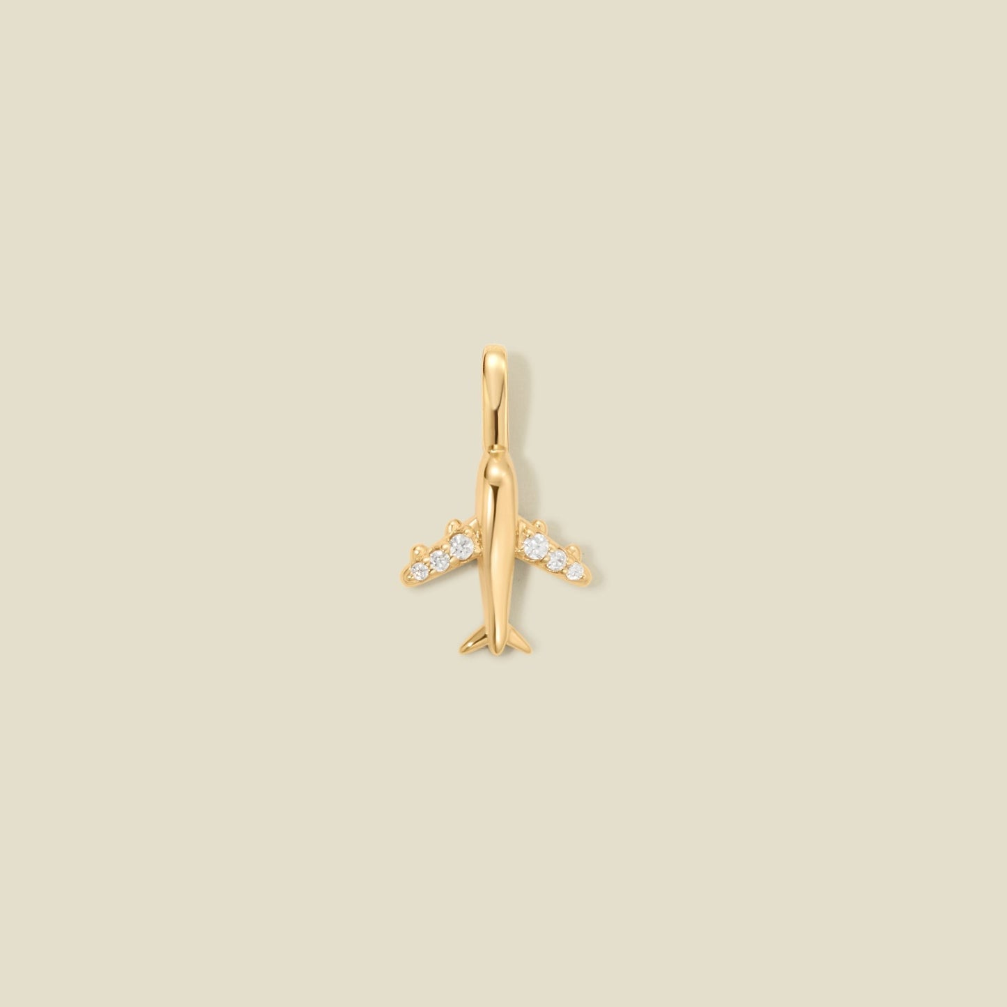 Ciondolo barretta minimalista con cuore geometrico placcato oro in ottone e strass