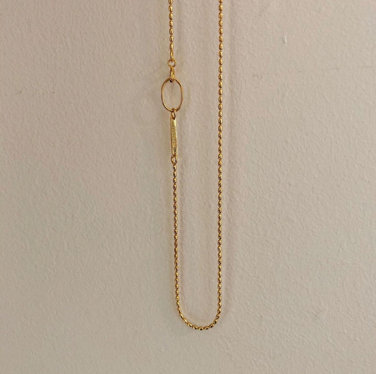 Rhinestone-Inlaid Olive Bead Pendant Necklace for Women in 925 Sterling Silver with Rhombus Shape and Snake Chain, Minimalist and Rustic Style