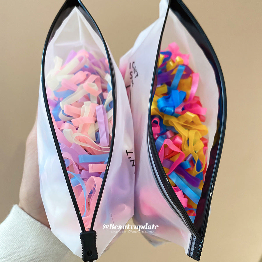 High-Elastic Polyester Hair Ties Set with Bowknot Design for Women Daily Use Gentle Durable Minimalist Hair Accessories