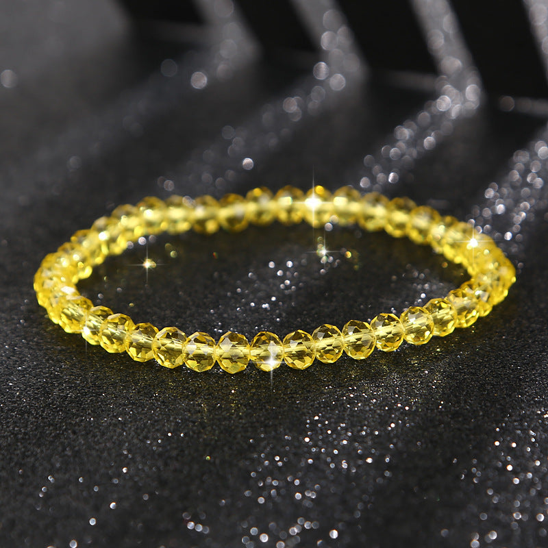 Sweet Minimalist Geometric Round Crystal Bracelet for Women