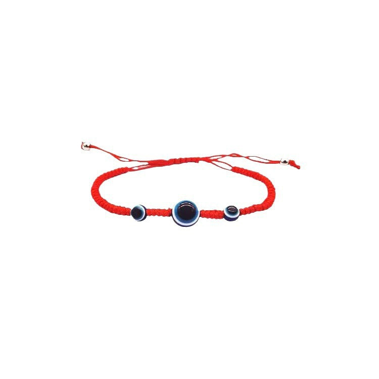 Vintage Bohemian Geometric Evil Eye Woven Rope Bracelet Unisex Adjustable Handmade Bangle