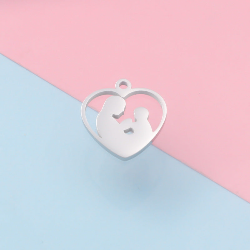 Ciondolo a barra con lettera MOM placcato in acciaio inossidabile minimalista per il regalo della festa della mamma