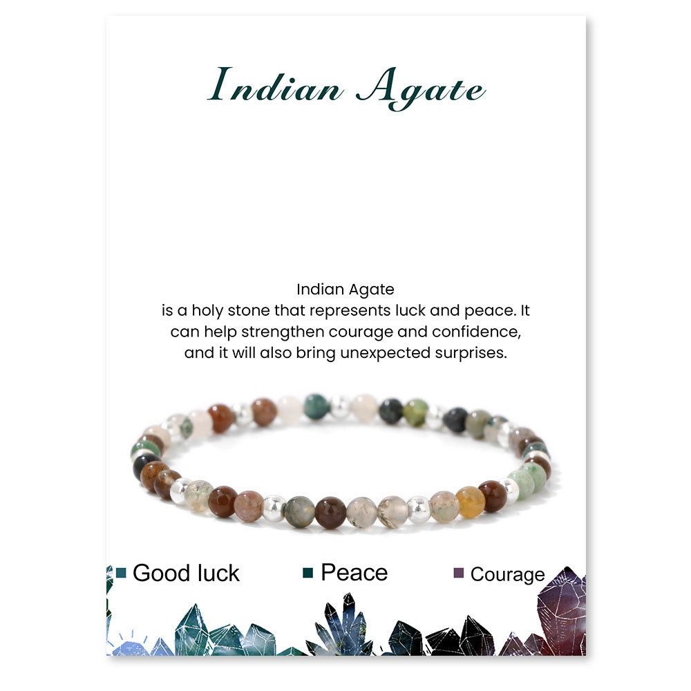 Elegant Sweet Hand-woven Geometric Stone Beaded Bracelet for Women