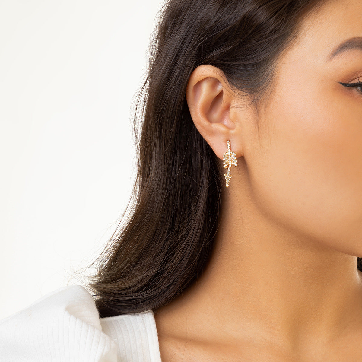 Minimalist Hip-hop Geometric Alloy Plated Earrings for Women