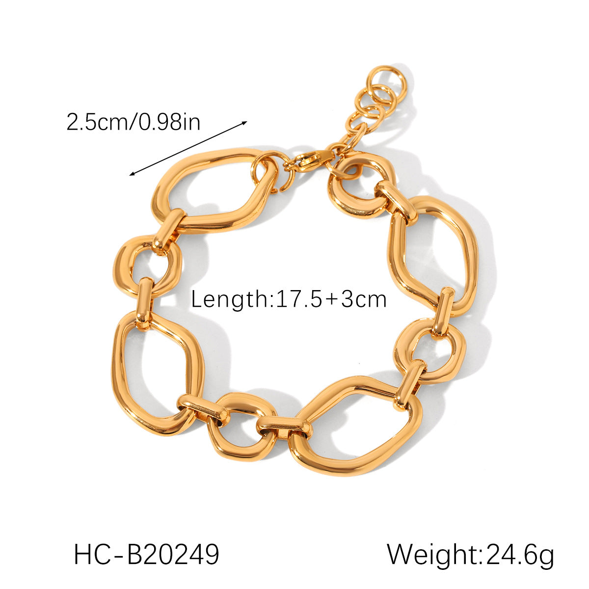 Bracciale da donna a maglie cubane in acciaio inossidabile a forma di goccia minimalista con intarsio in strass e dettaglio nappina