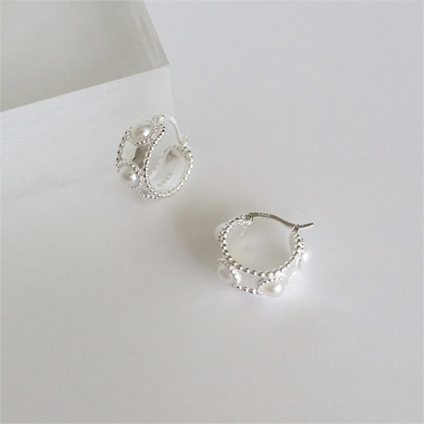 Pendientes de letras con corte cuadrado geométrico de plata de ley 925, estilo coreano minimalista con acabado chapado
