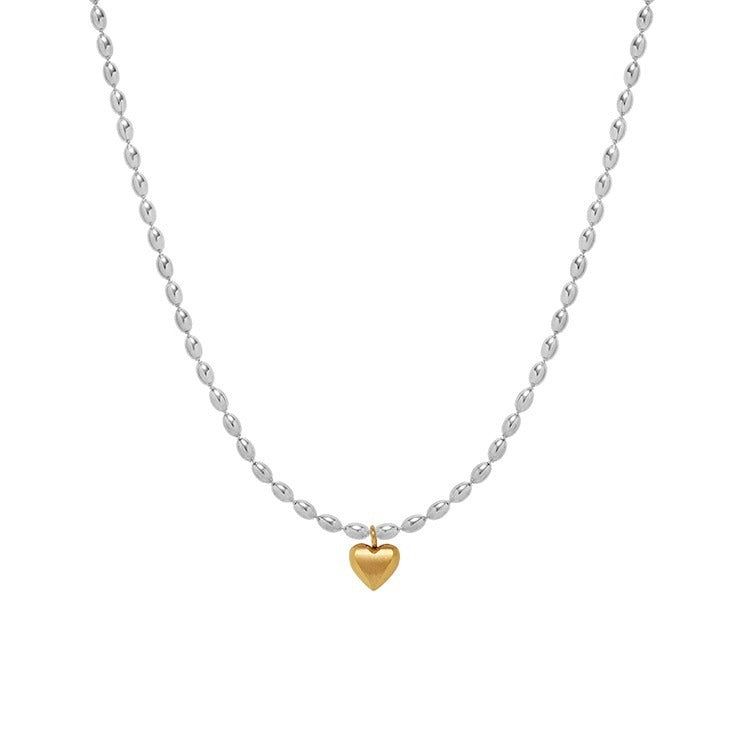 Sweet Heart Stainless Steel Plated Necklace for Women