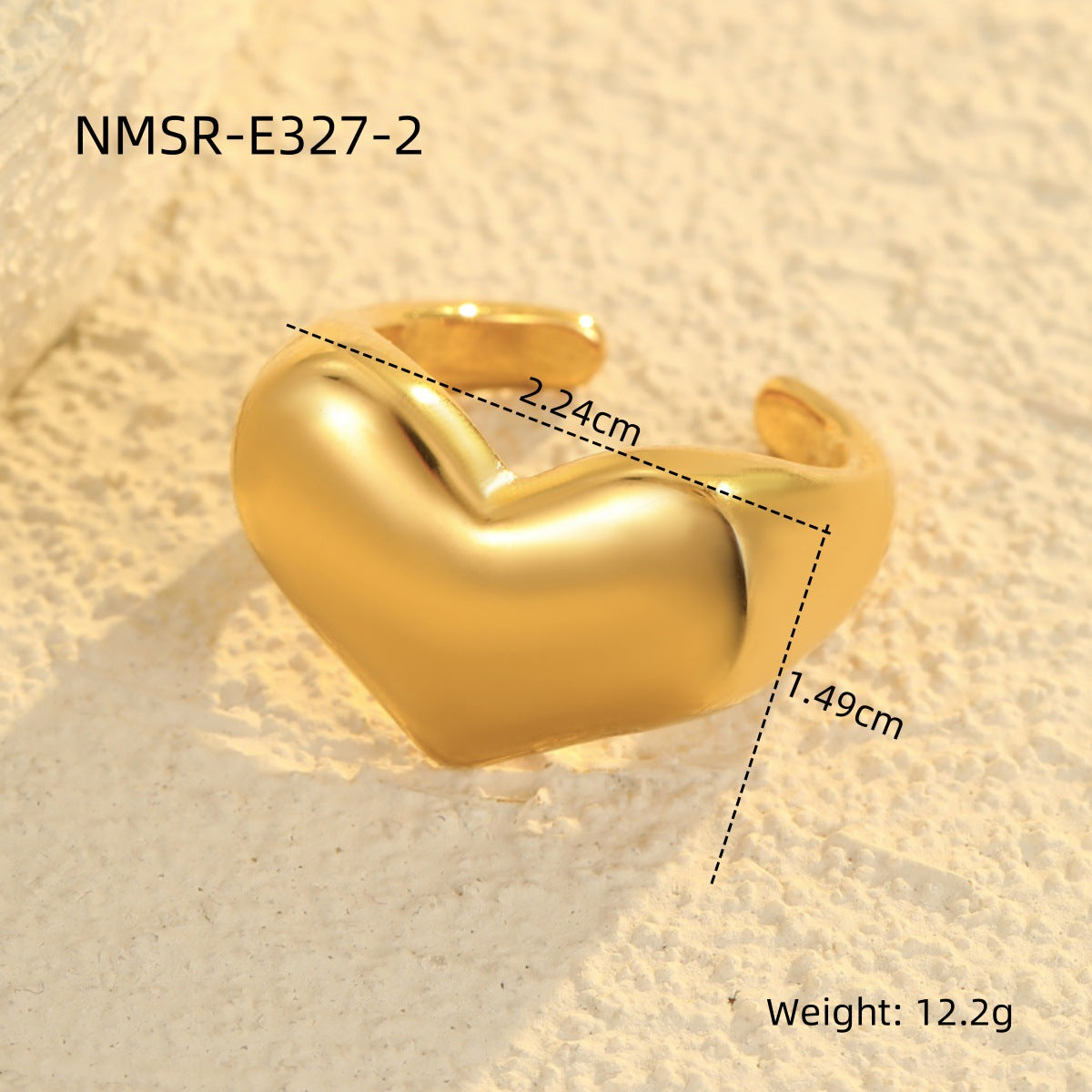 Anello Minimalista Geometrico da Donna in Acciaio Inossidabile con Finitura Galvanica, Design a Fascia Aperta Regolabile