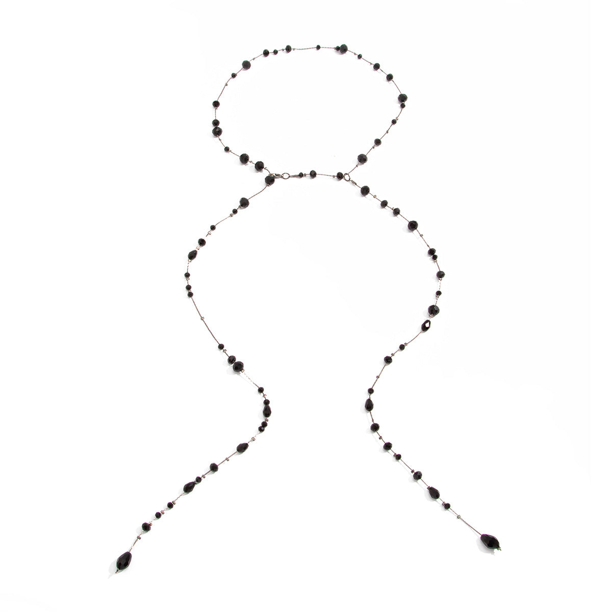 Gothic Crystal Plated Tassel Body Chain for Women
