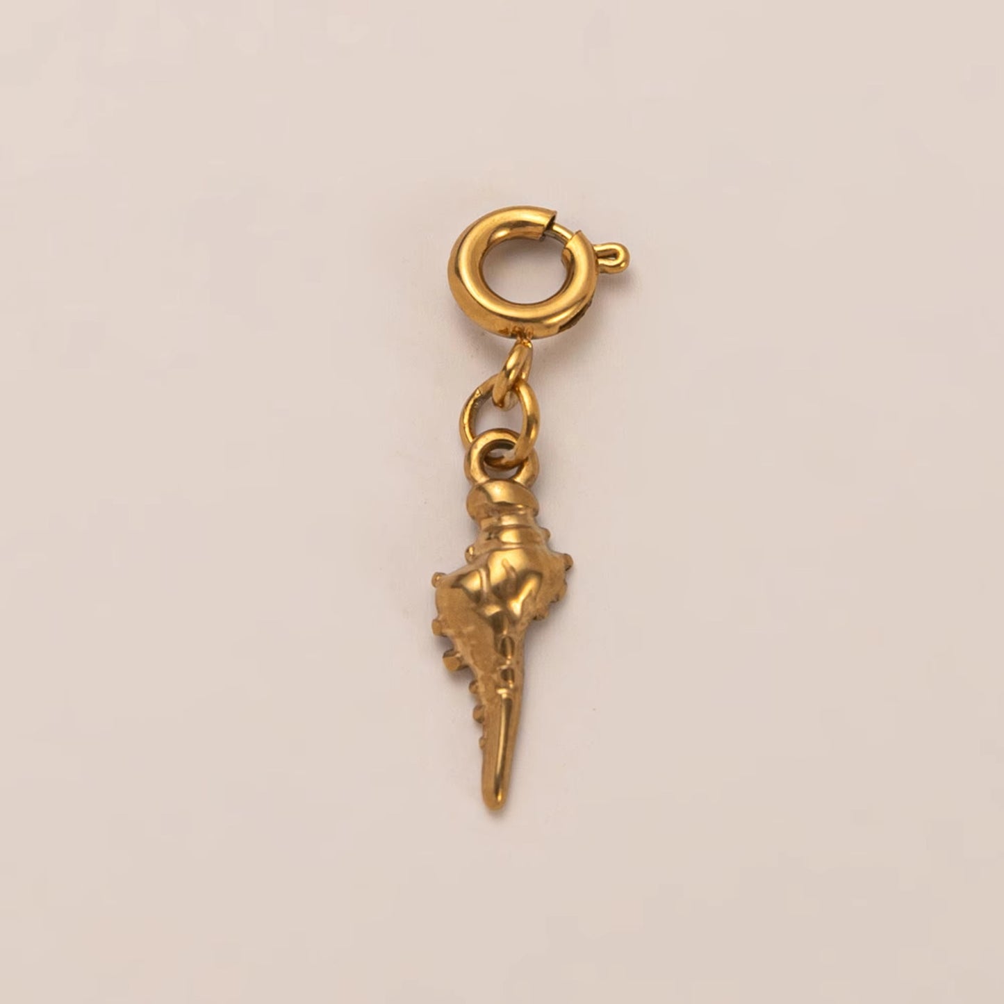 Vintage 18K Gold Plated Stainless Steel Mermaid Tail Charm Bar for Women