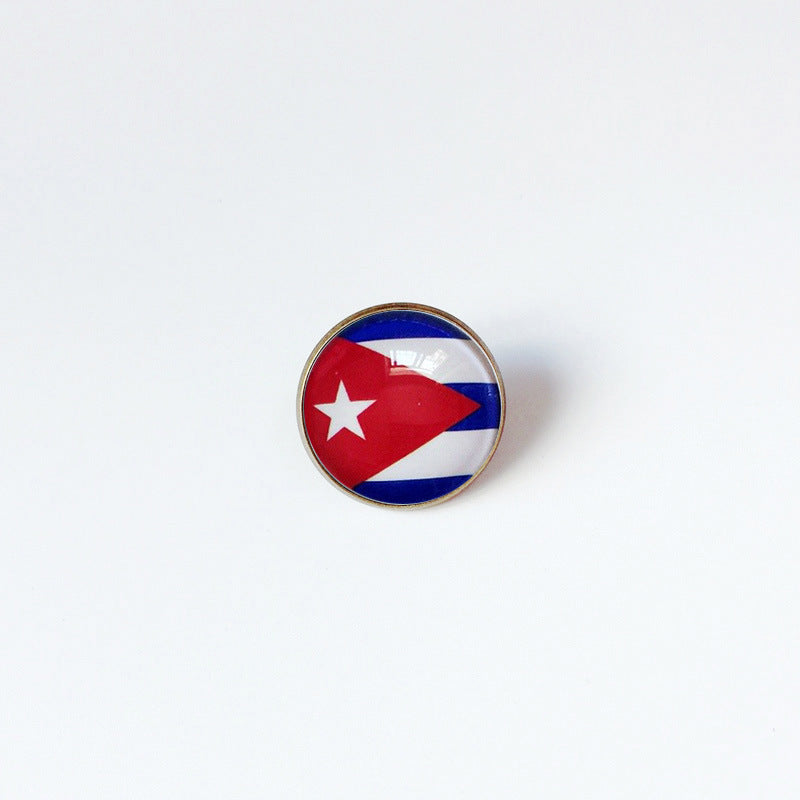 Pin de Solapa de Aleación Esmaltado Personalizado con Diseño de Bandera del Mundo para Hombres y Mujeres