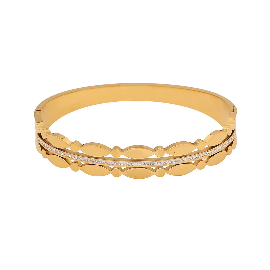 Bracciale Albero della Vita Floreale in Acciaio Inossidabile con Finitura Galvanizzata per Donna