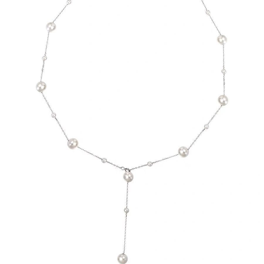 Collar minimalista de acero de titanio con colgante de aleación galvanizada para mujer, cadena para clavícula