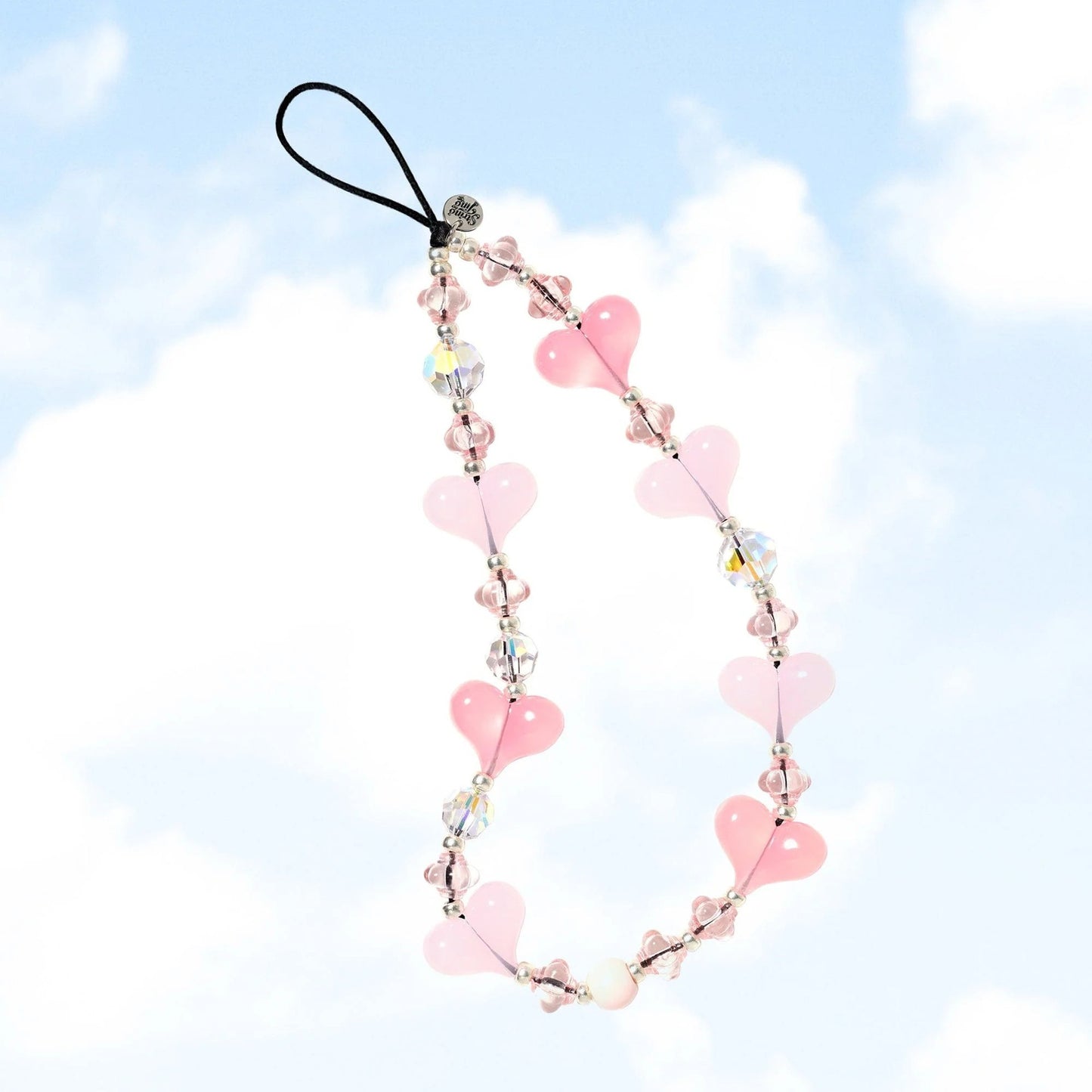 Heart Cloud Acrylic Plated Pendant Charm Chain