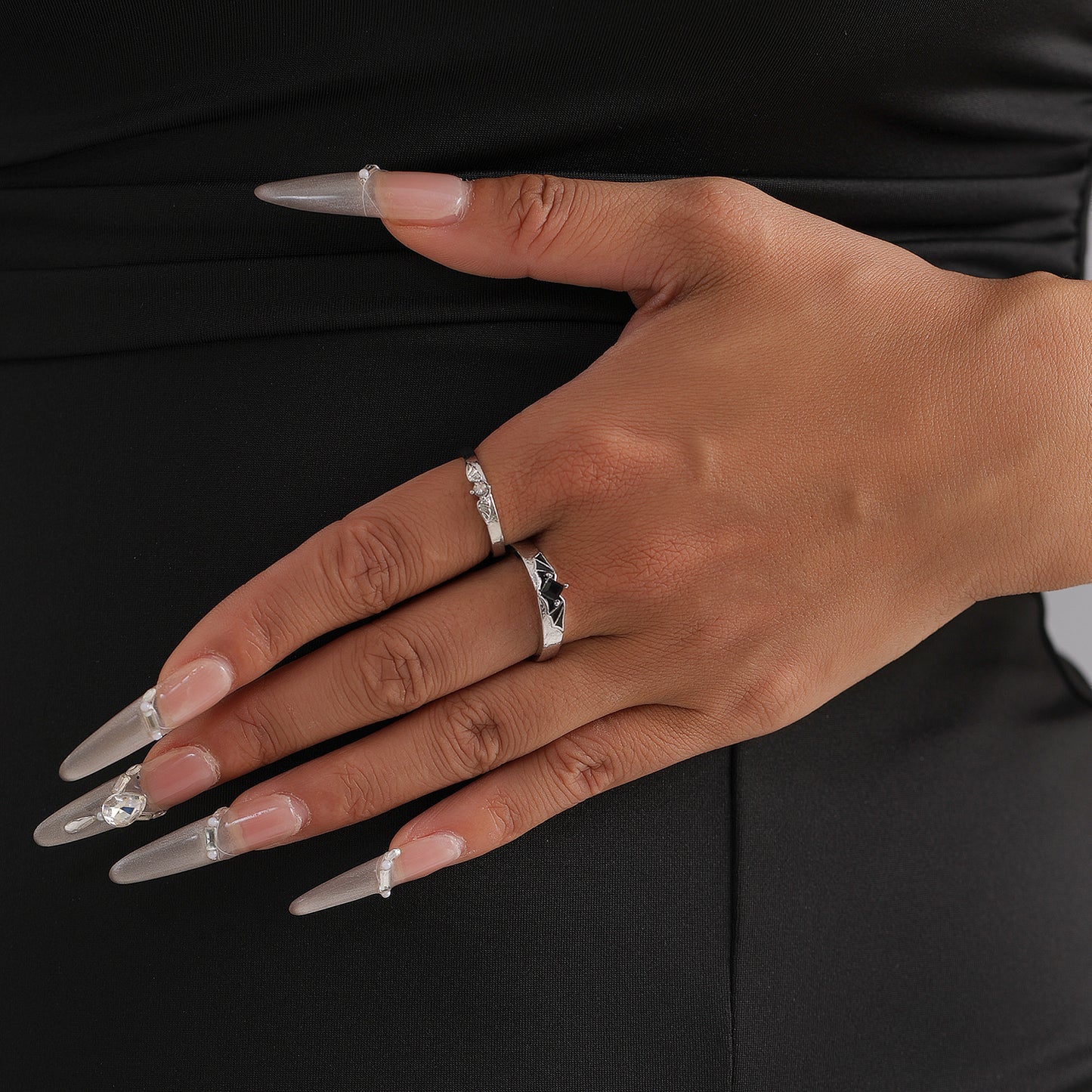 Adjustable Geometric Drip Oil Plated Ring for Women