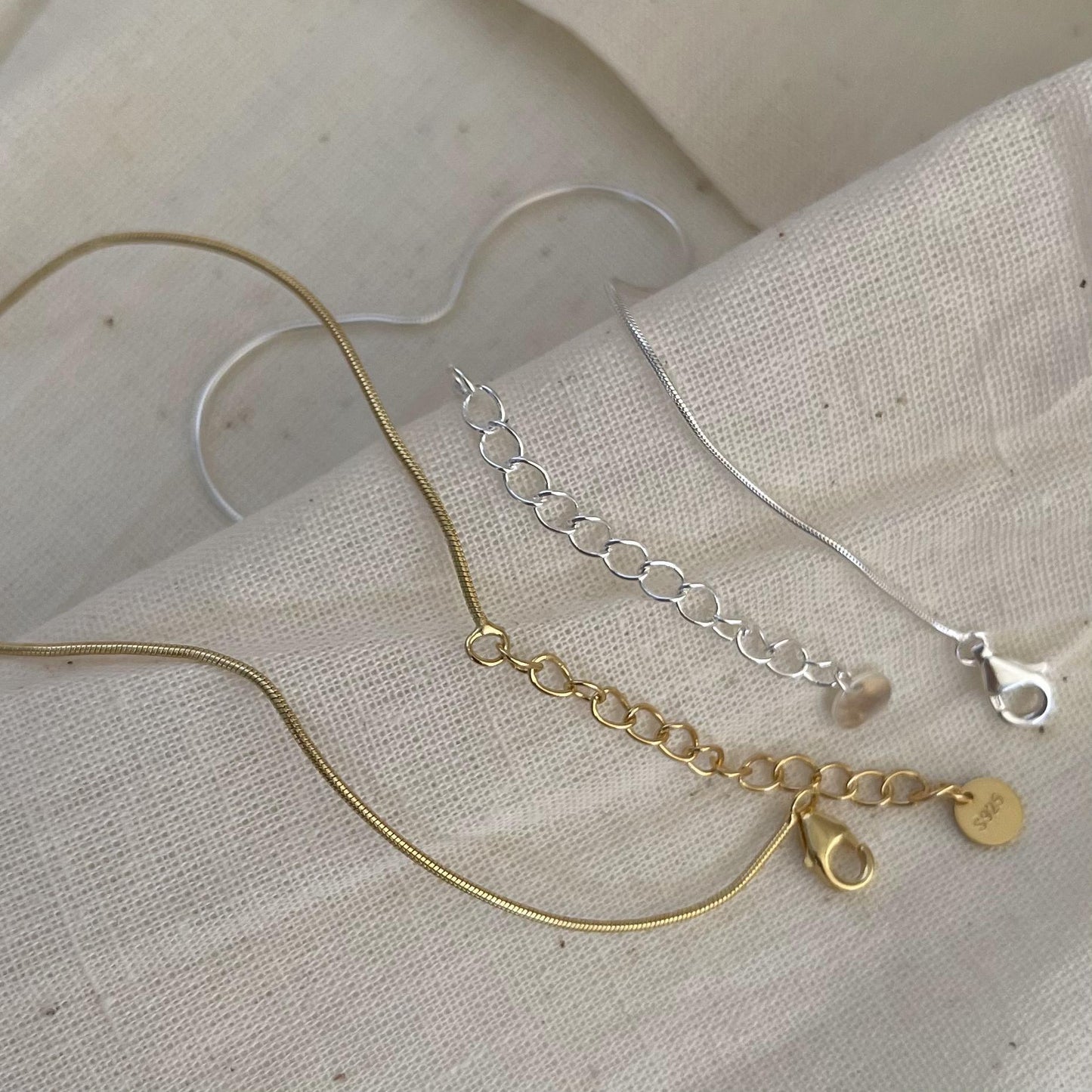 Bracciale da donna a catena serpente geometrica in argento sterling 925 placcato oro "Sweet"