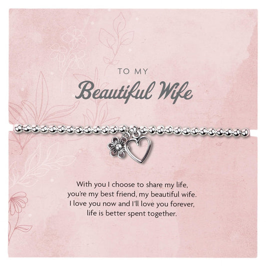 Minimalist Heart Floral Ball Chain Bracelet Stainless Steel Plated Women's Jewelry