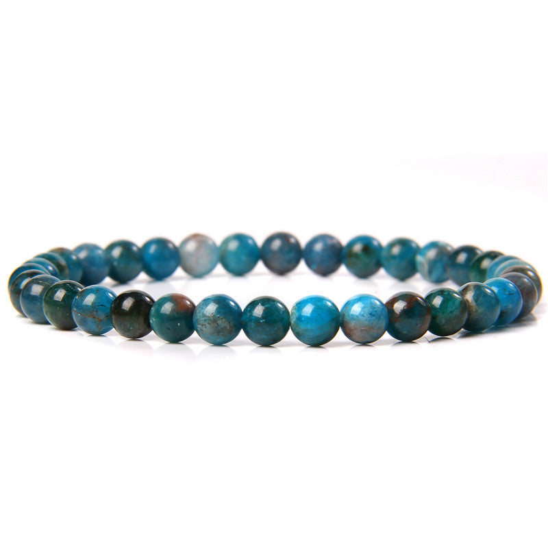 Sweet Natural Gemstone Round Beaded Stretch Bracelet Unisex