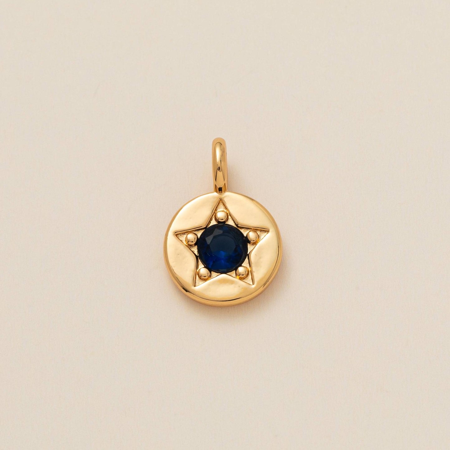 Elegant Square Brass Charm Bar with Gemstone and Cubic Zirconia Inlay for Women