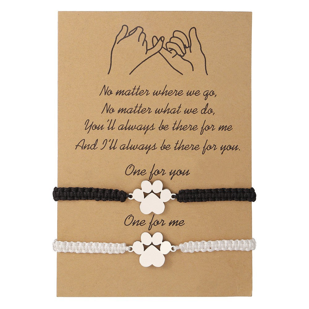 Geometric Round Stainless Steel Woven Adjustable Bracelet